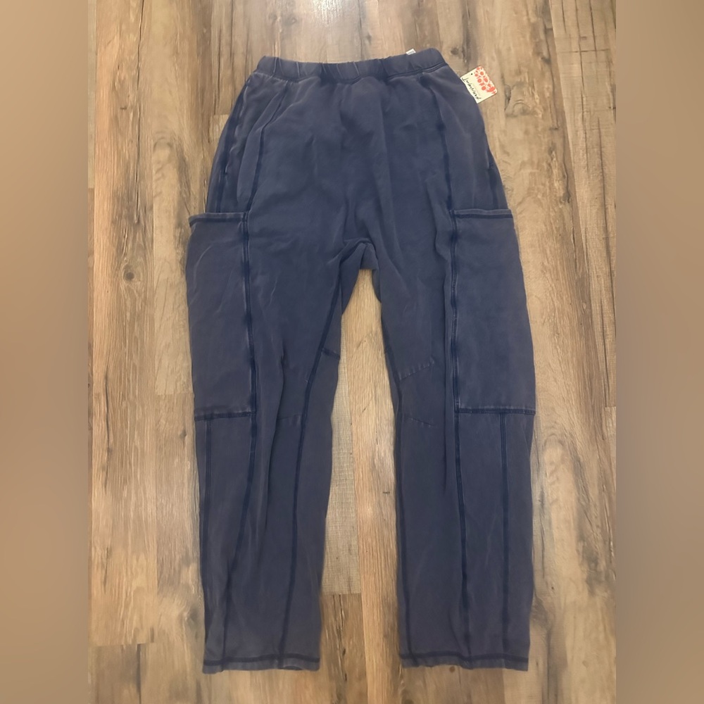 Free People Navy Hot Shot Pants
